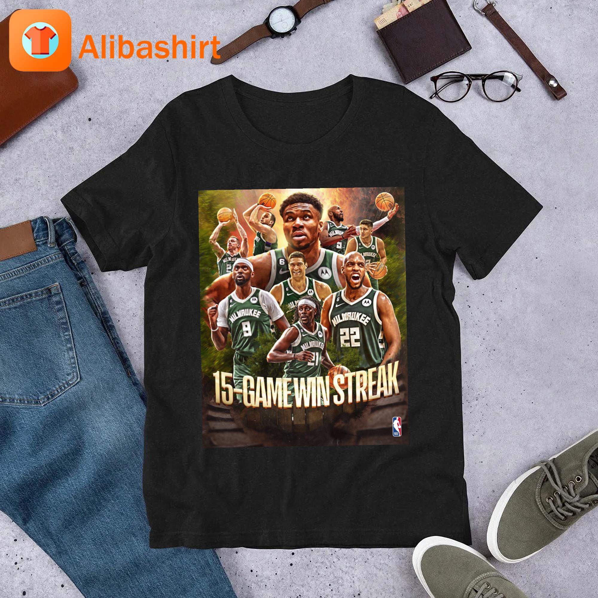Milwaukee Bucks 15 Game Win Streak In NBA Shirt