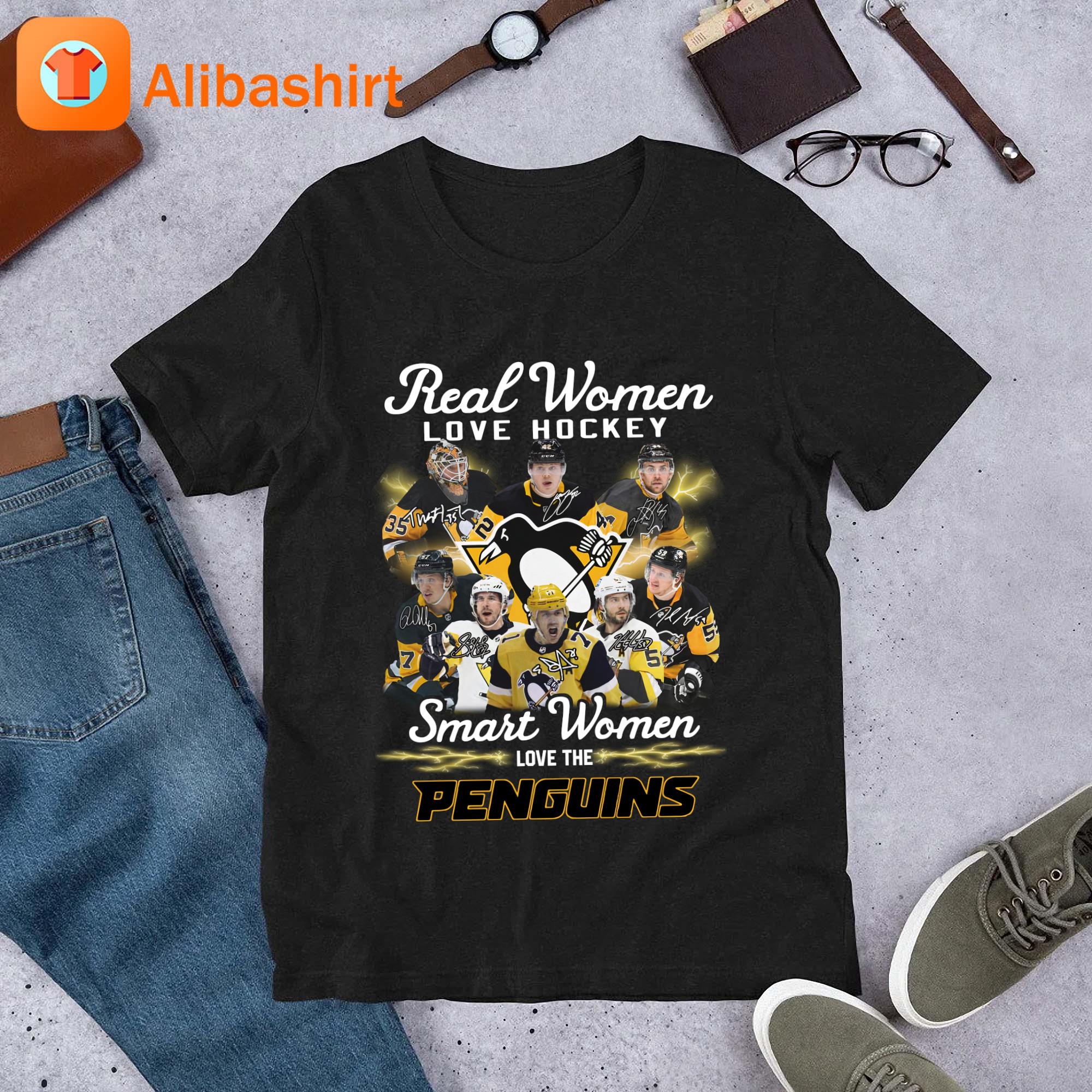 Official 2023 Real Women Love Hockey Smart Women Love The Pittsburgh Penguins Signatures shirt
