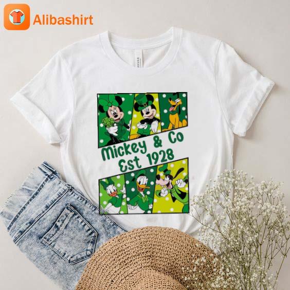 St Patrick's Day Mouse And Friends Mickey And Co Est 1920 Shamrock 2023 Shirt