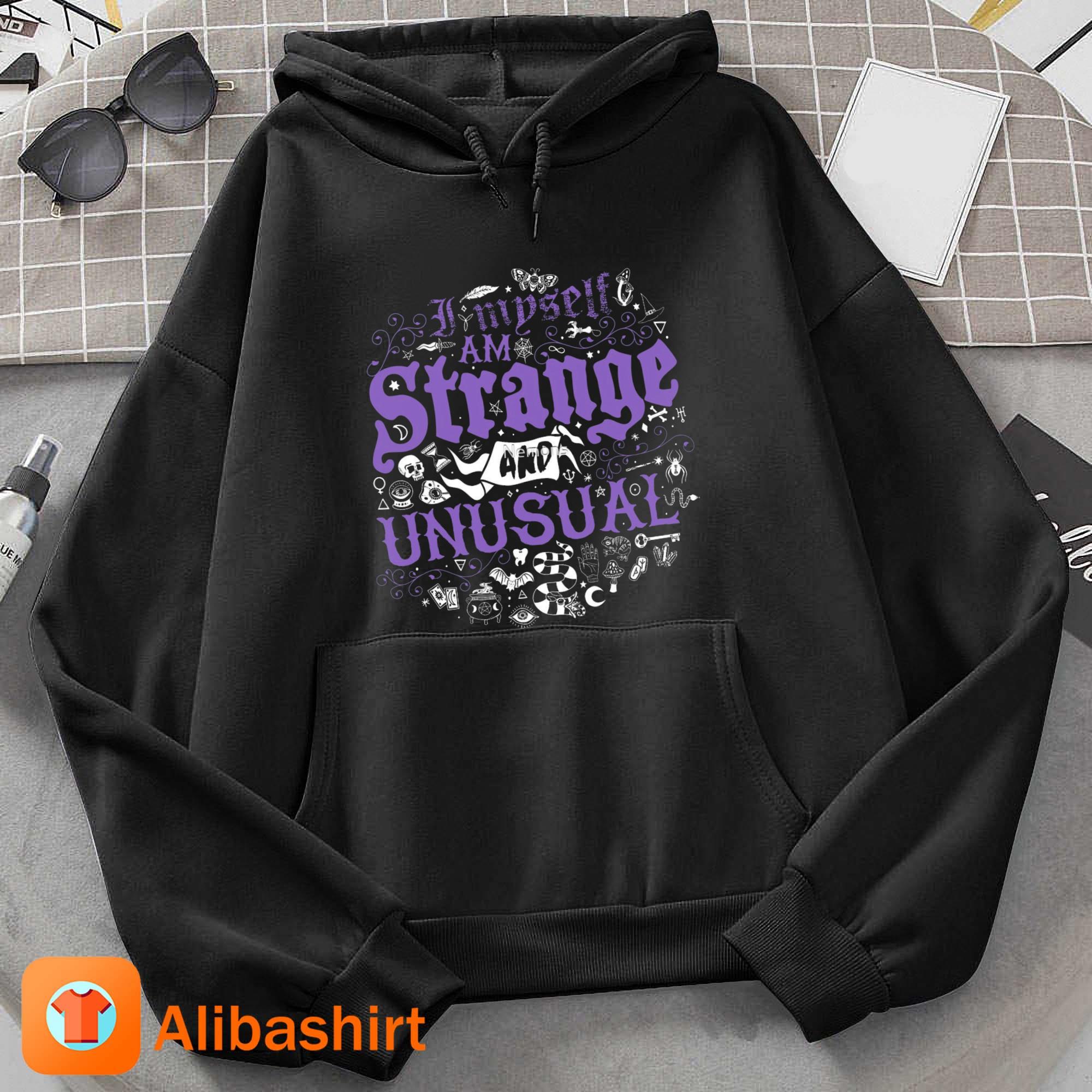 Strange and Unusual Vintage Distressed Occult QuoteShirt Hoodie