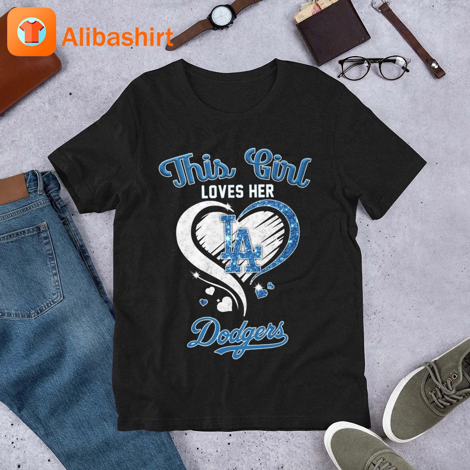 This Girl Loves Usa And Los Angeles Dodgers Los Angeles Her Dodgers 4th Of July  Shirt, hoodie, sweater, ladies v-neck and tank top