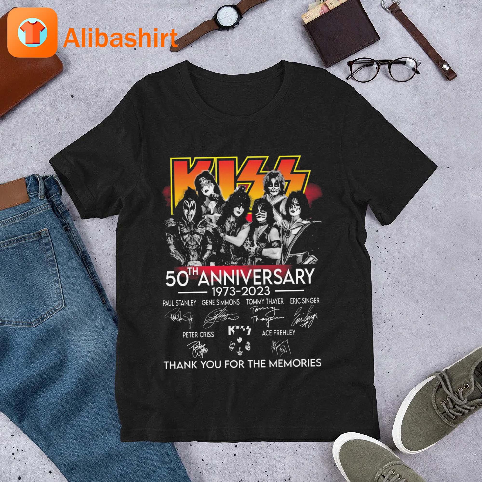 Tour Kiss 50th Anniversary 1973-2023 Thank You For The Memories Signatures shirt