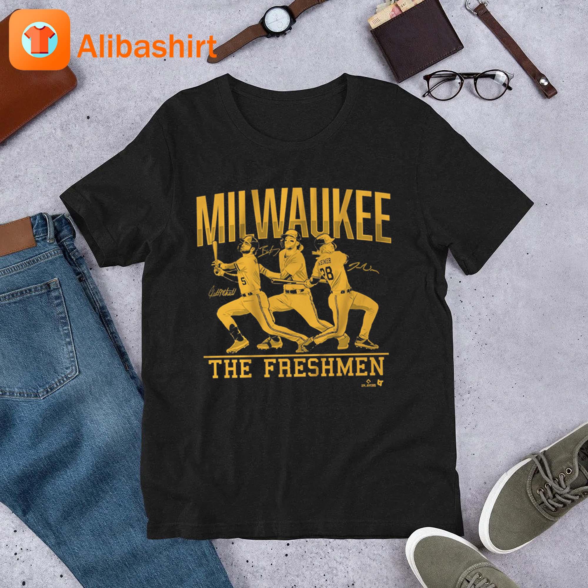 Joey Wiemer Tee, Milwaukee MLBPA Baseball Apparel