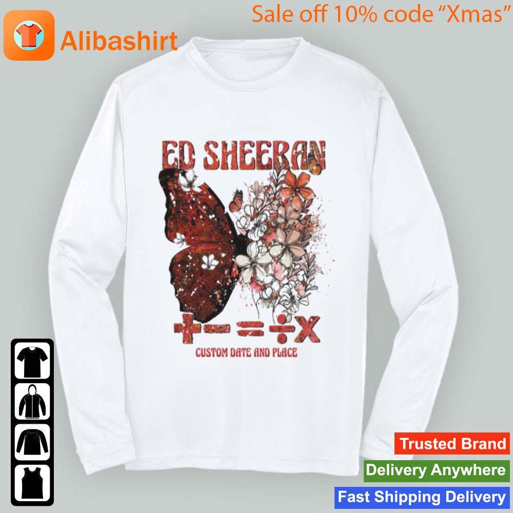 Butterfly Ed Sheeran Mathematics Tour 2023 Shirt Longsleeve t-shirt