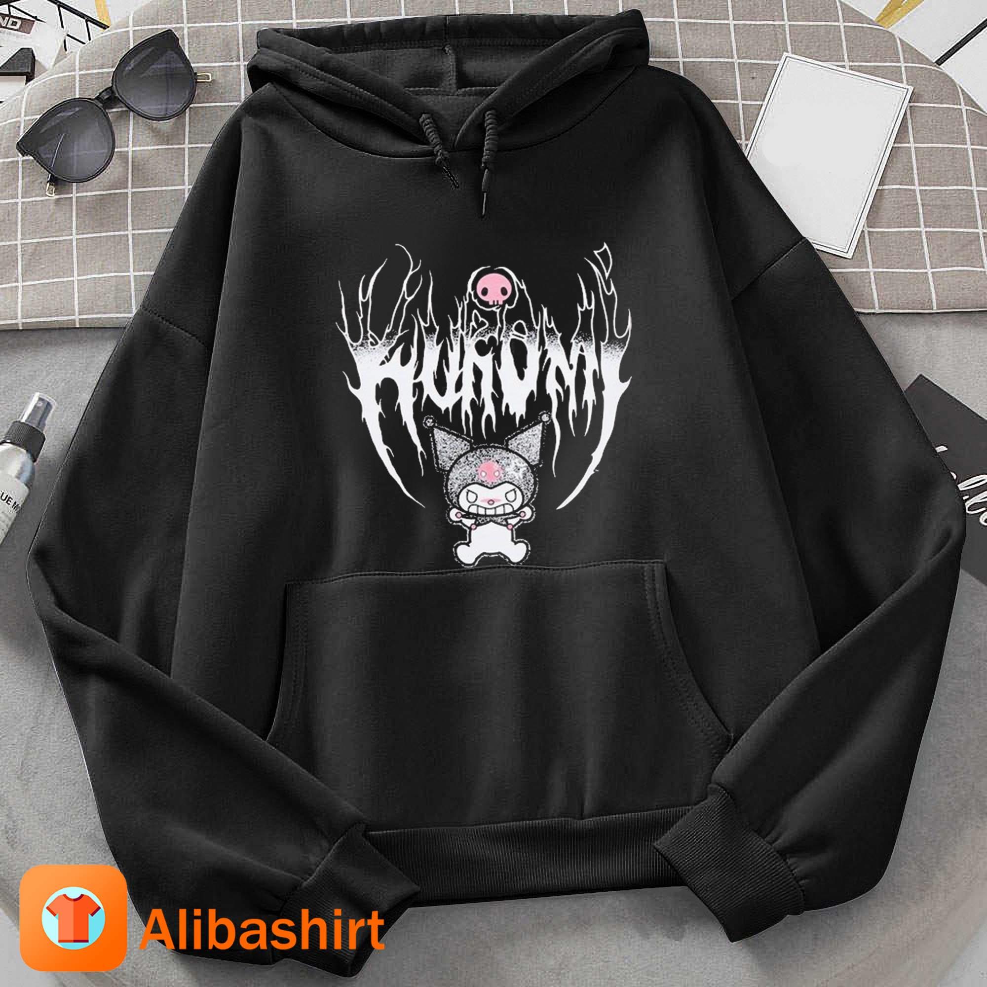 Kuromi Metal Font Shirt Hoodie