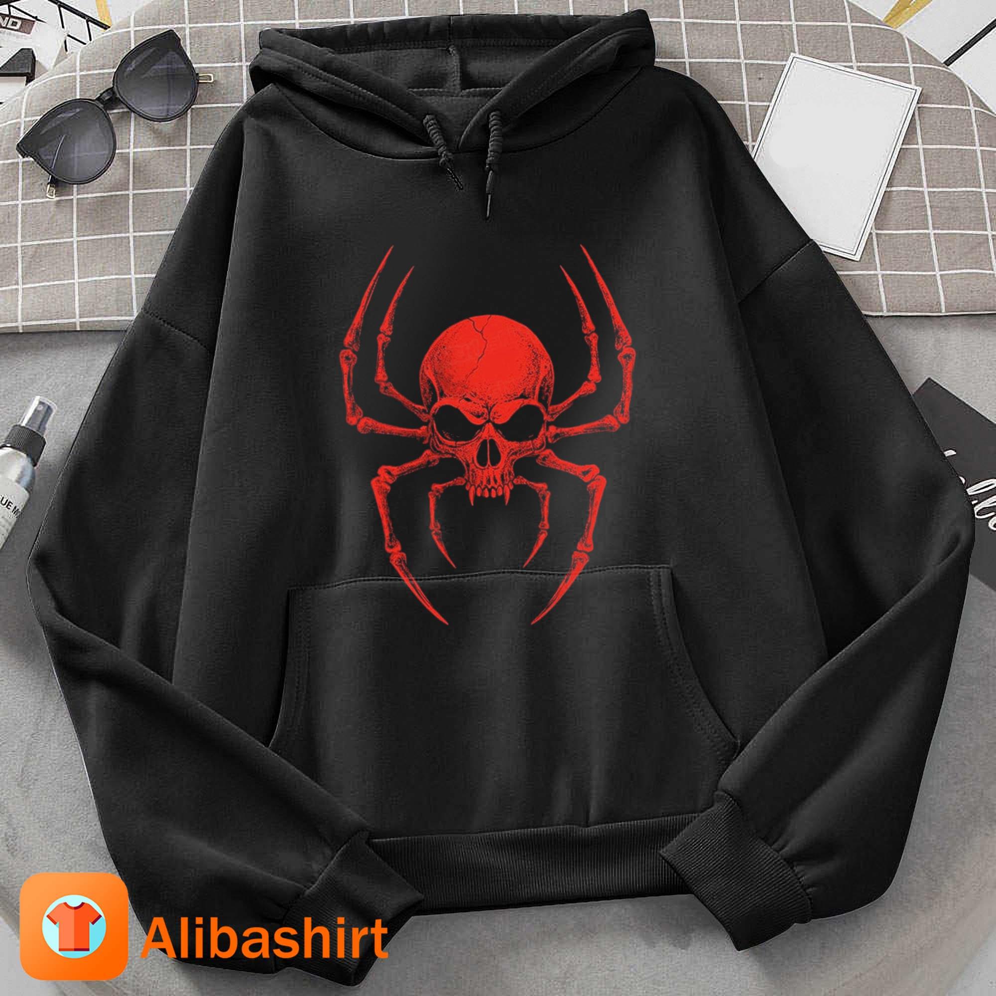 Spider Skull Shirt Hoodie