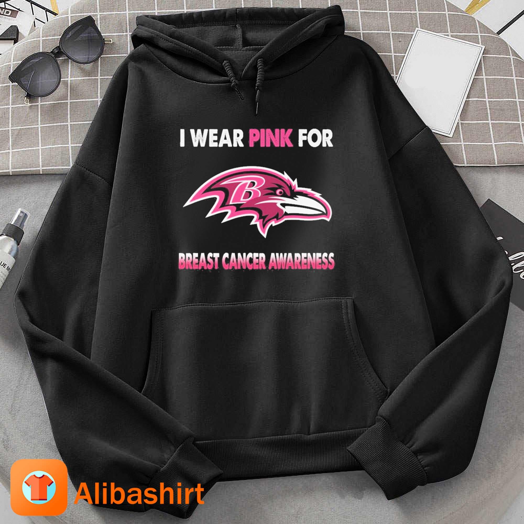 Baltimore Ravens I Wear Pink For Breast Cancer Awareness 2023 Shirt Hoodie