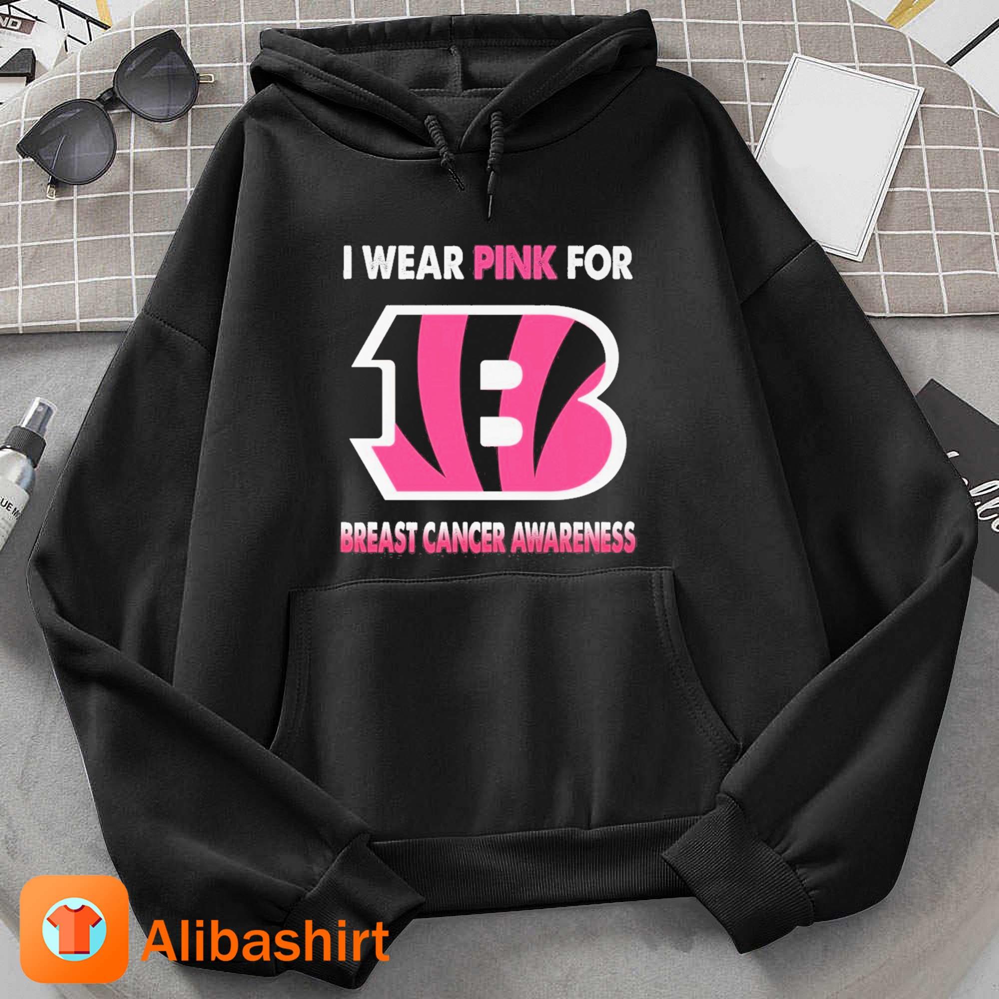 Cincinnati Bengals I Wear Pink For Breast Cancer Awareness 2023 Shirt Hoodie