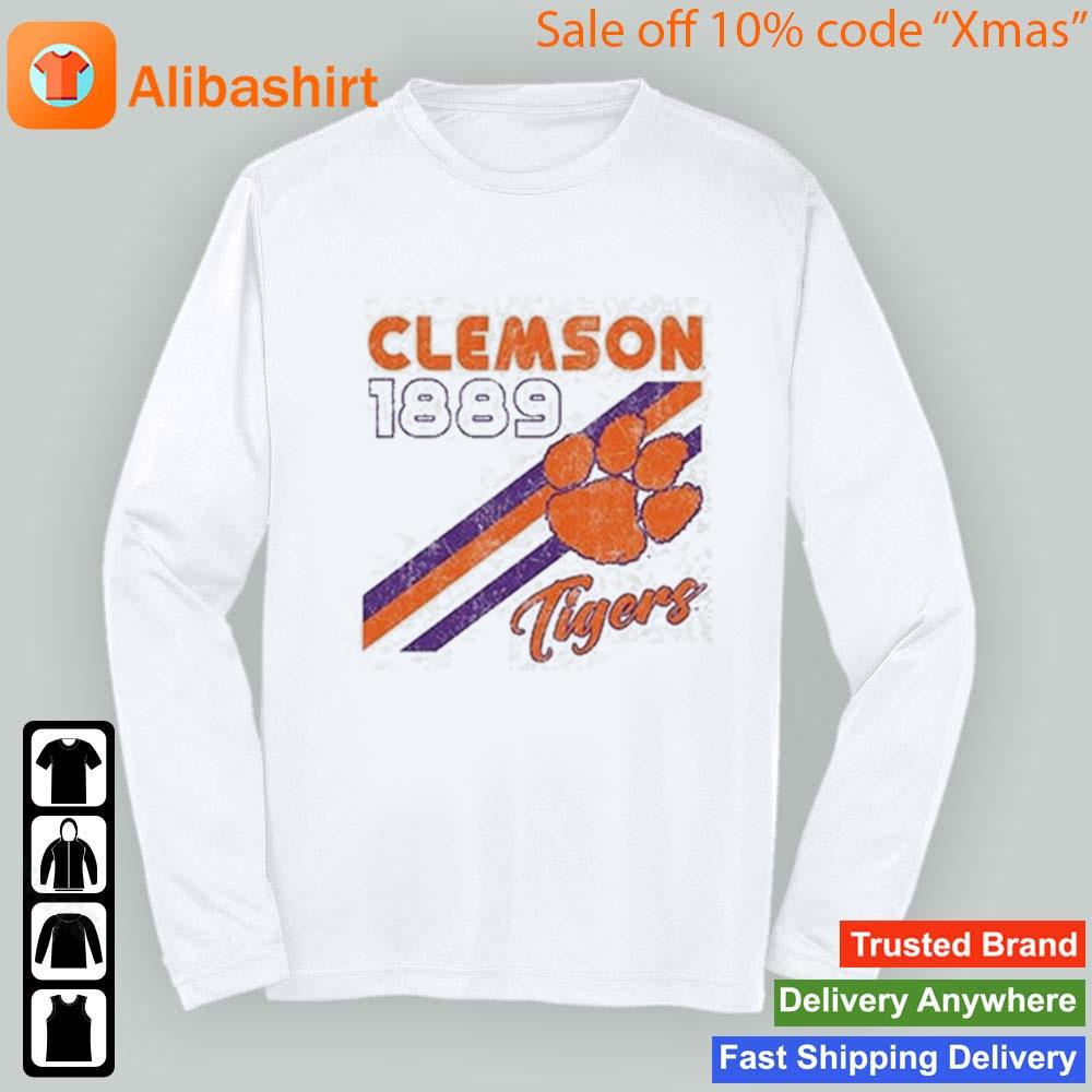 Clemson Tigers Retro Stripe 1889 Shirt Longsleeve t-shirt