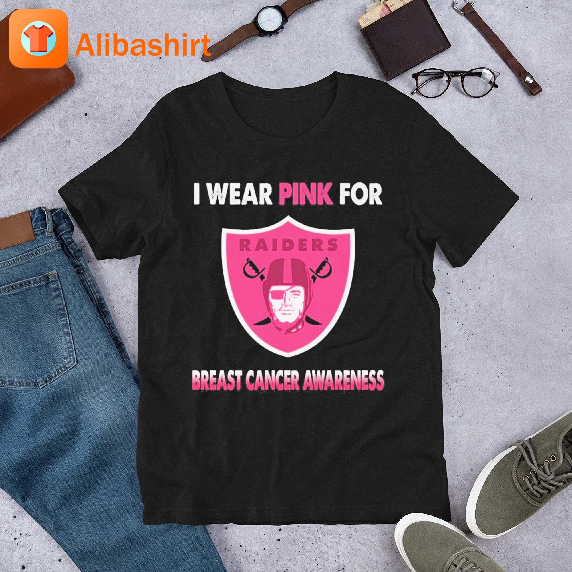 Las Vegas Raiders I Wear Pink For Breast Cancer Awareness 2023 Shirt