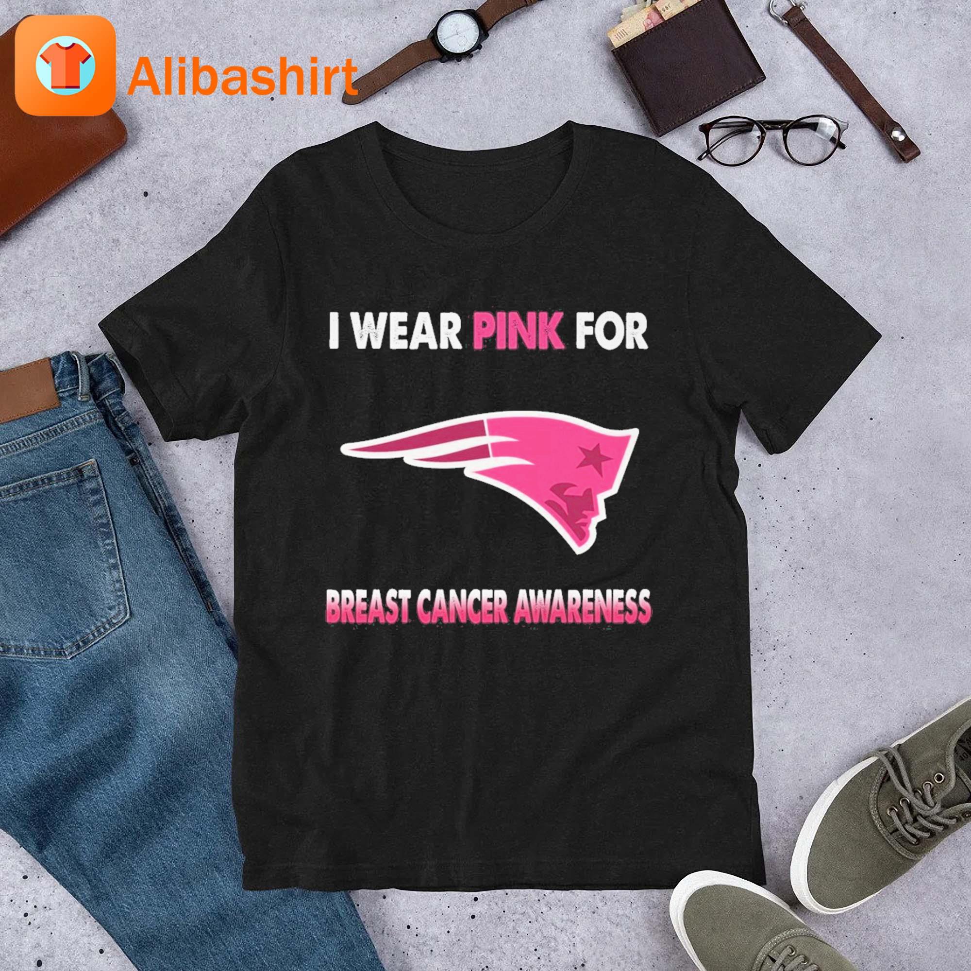 New England Patriots I Wear Pink For Breast Cancer Awareness 2023 Shirt