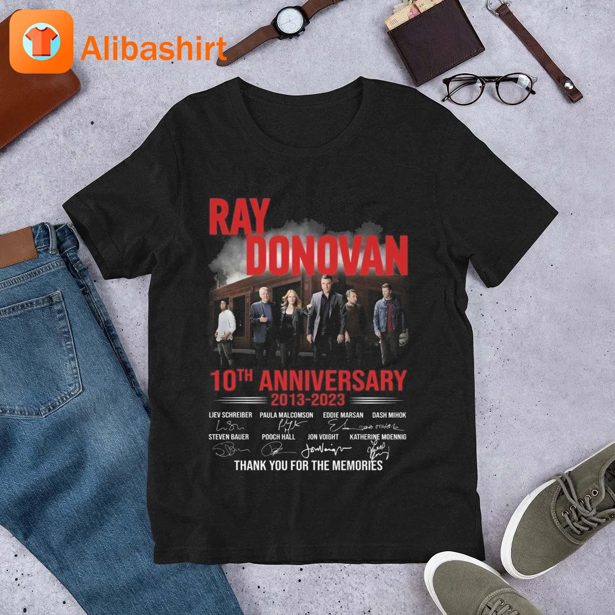 Ray Donovan 10th Anniversary 2013 – 2023 Thank You For The Memories Signatures T-Shirt