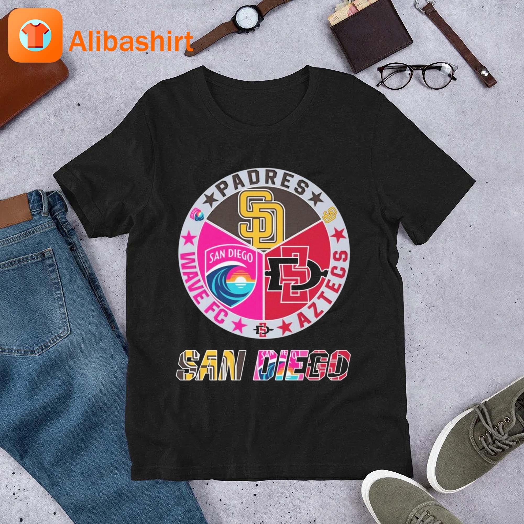 Official 2023 San Diego Sports Teams Shirt Padres Chargers Aztecs And Wave  FC T-Shirt, hoodie, sweatshirt for men and women