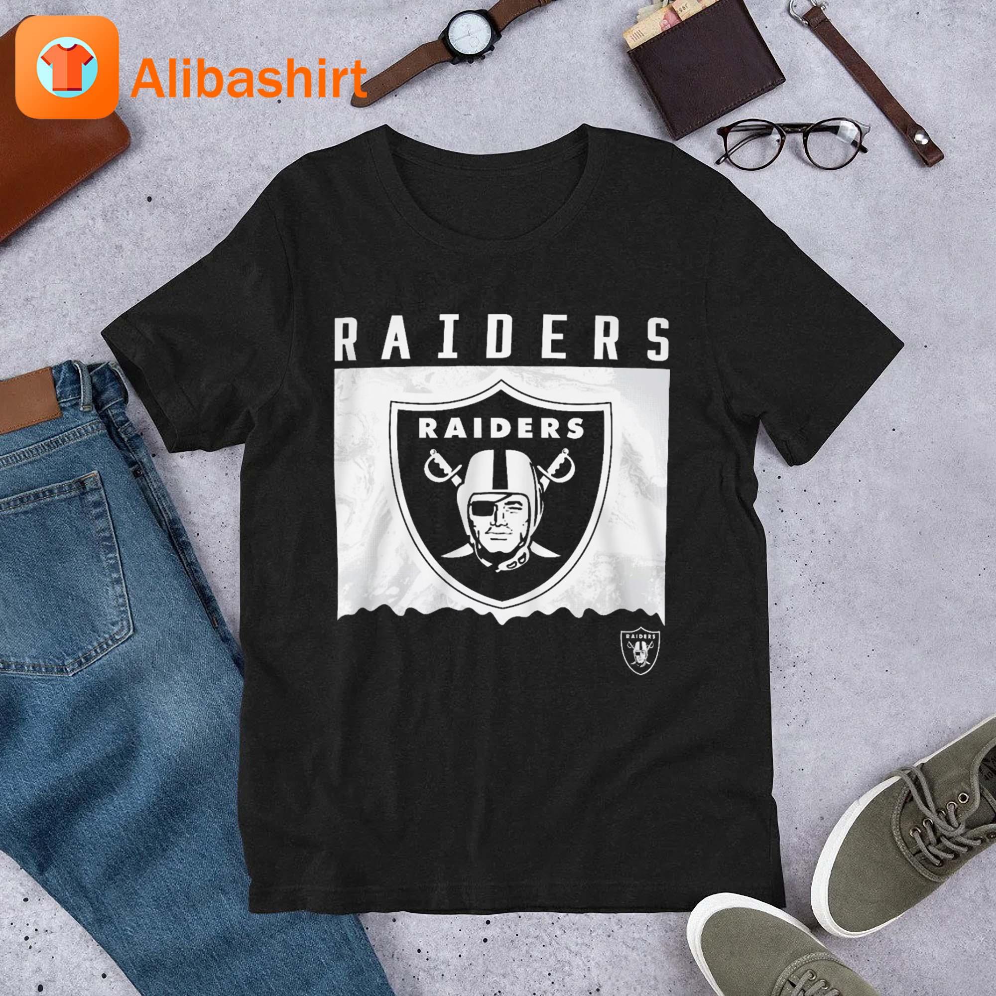 Nfl Team Apparel Youth Las Vegas Raiders Liquid Camo Shirt