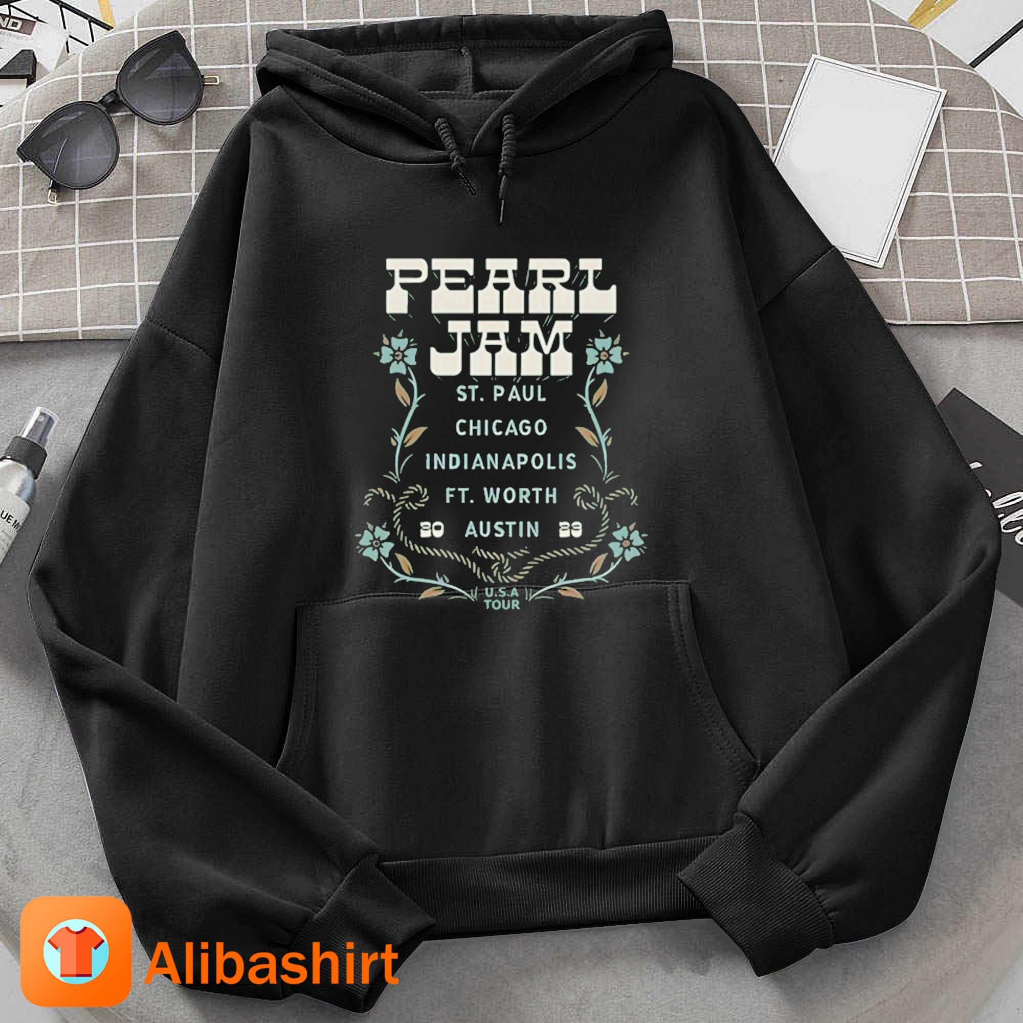 Pearl Jam ST Paul Chicago Indianapolis FT Worth Austin USA Tour 2023 T-Shirt Hoodie