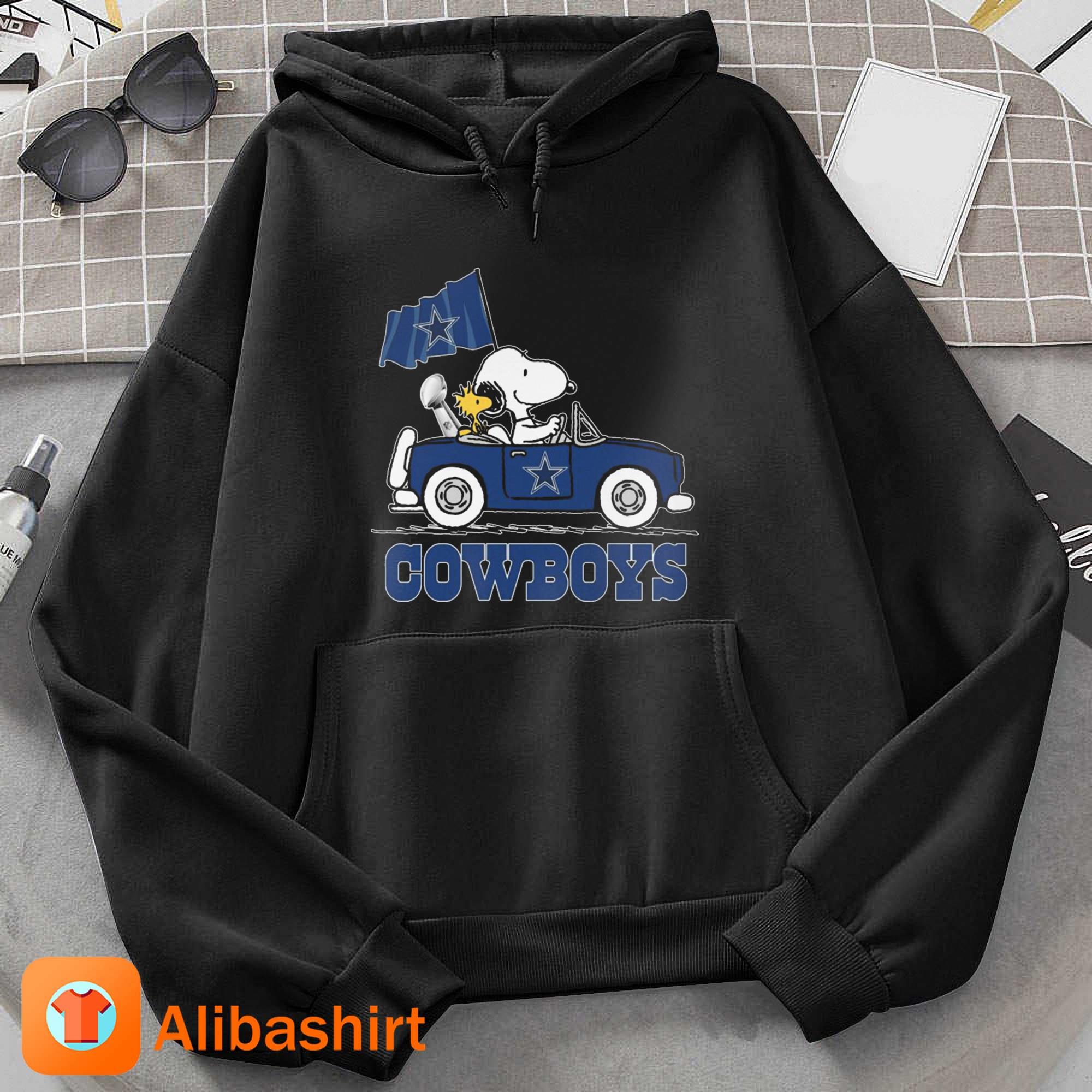 Snoopy And Woodstock Driving Car Dallas Cowboys Shirt