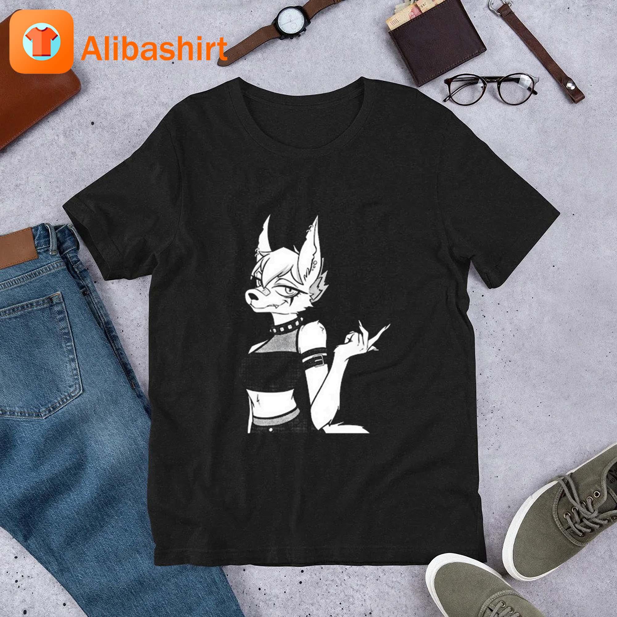 Unbiased Furry Struggles Punk Girl Jackal Shirt