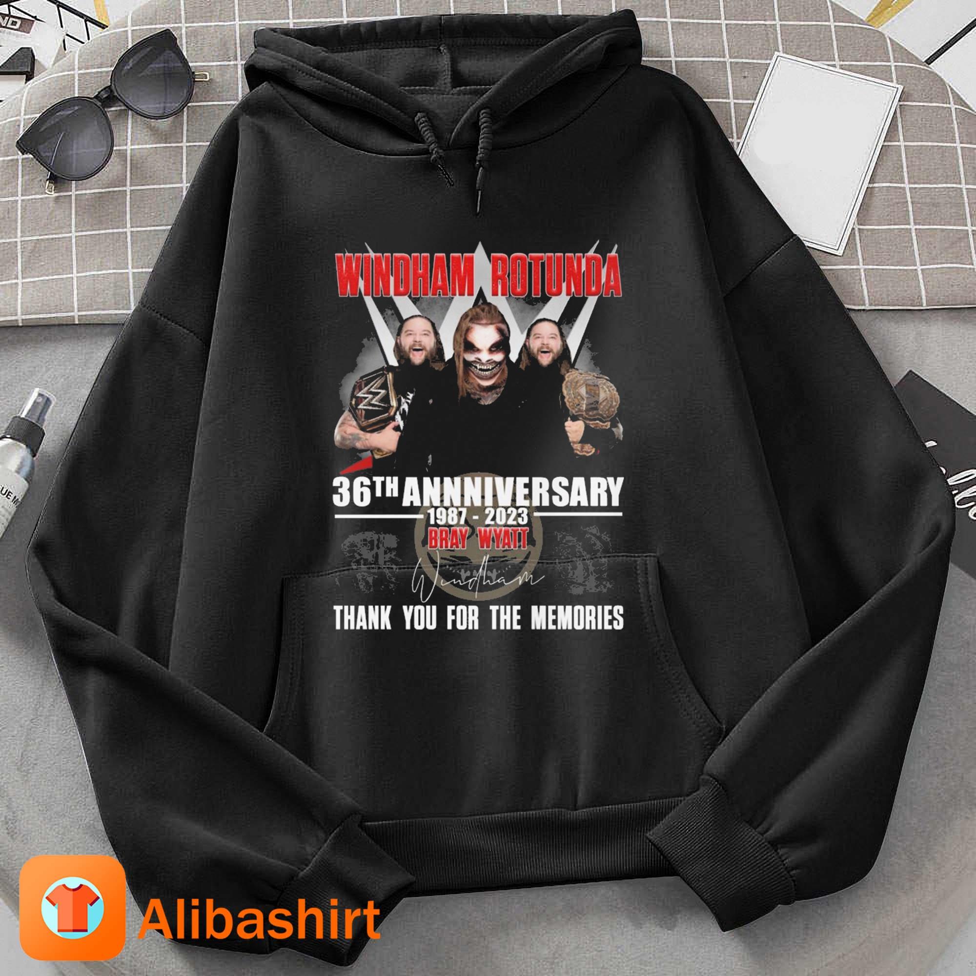 Windham Rotunda 36th Anniversary 1987-2023 Bray Wyatt Thank You For The Memories Signature s Hoodie