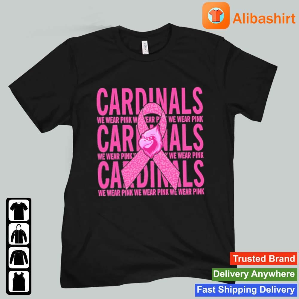 Arizona Cardinals Mascot We Wear Pink Cancer T Shirt