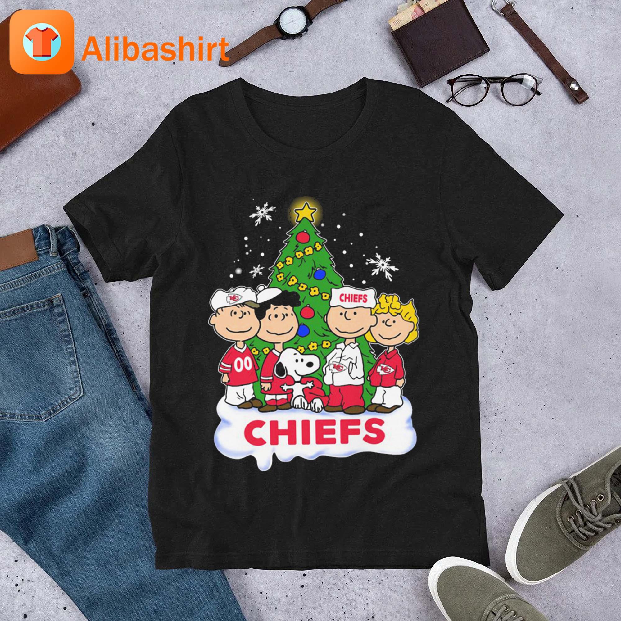 Kansas City Chiefs Snoopy Peanuts Christmas T-Shirt - ShirtsOwl Office