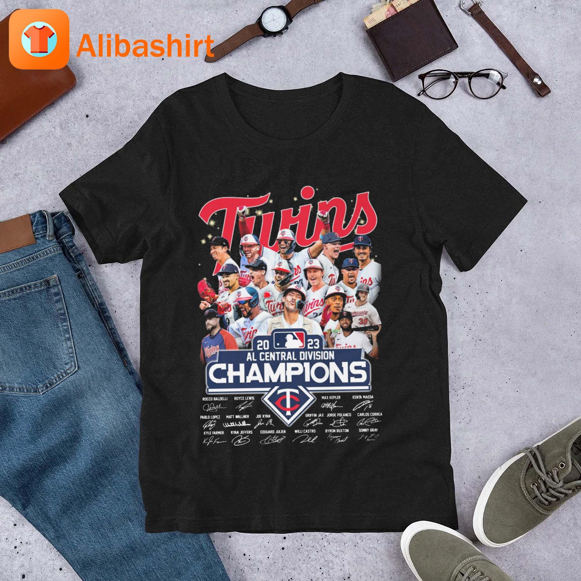 Minnesota Twins Baseball Team 2023 AL Central Division Champions Signatures  Shirt, hoodie, sweater, long sleeve and tank top