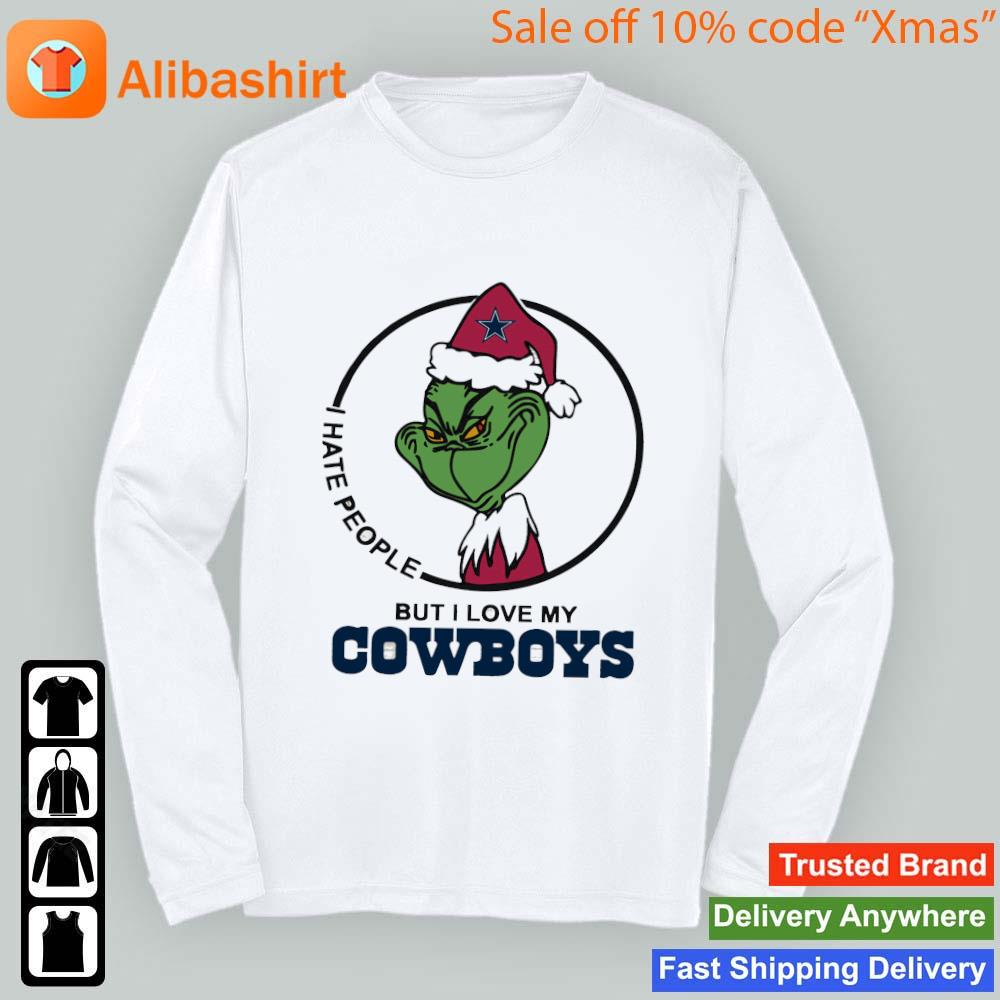 Official The Grinch I Hate People But I Love My Dallas Cowboys Shirt,  hoodie, sweater, long sleeve and tank top