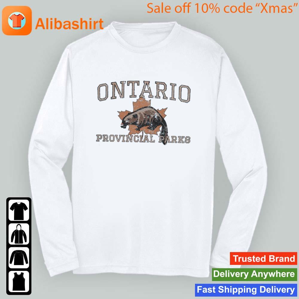 Ontario Parks Merch Ontario Parks Vintage Beaver Art Shirt Longsleeve t-shirt
