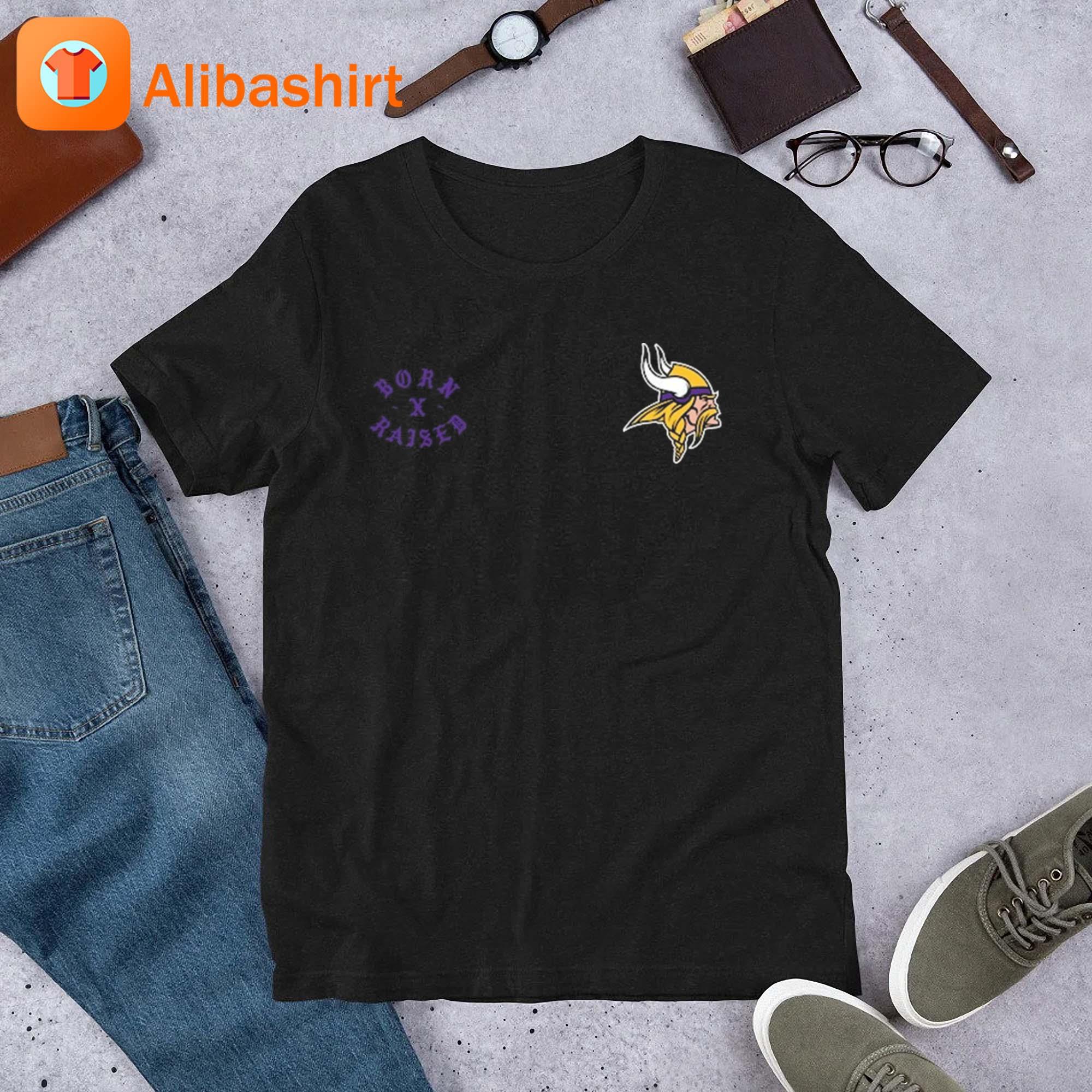 Minnesota Vikings Born X Raised Shirt, hoodie, sweater, long