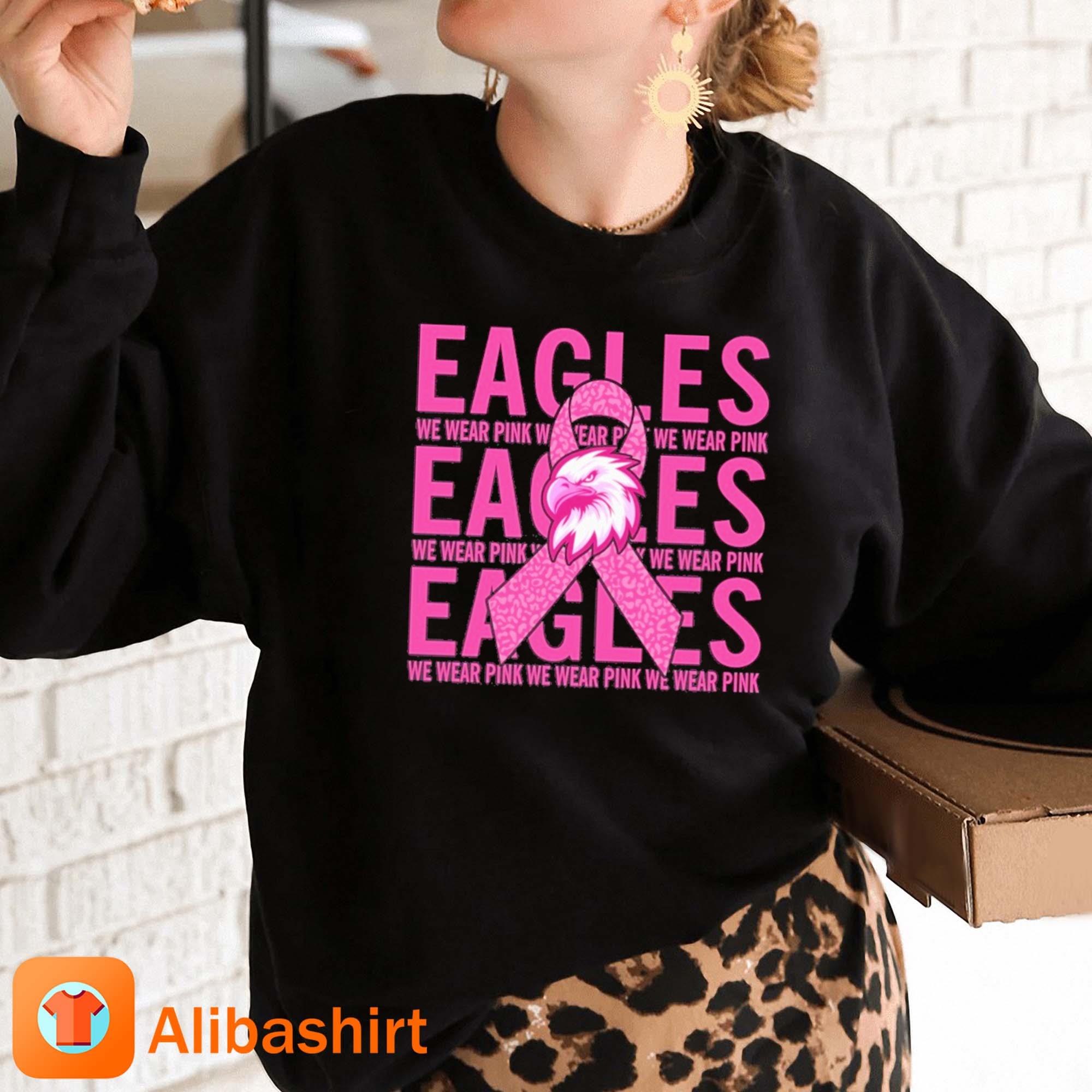 Philadelphia Eagles Mascot We Wear Pink Cancer T-shirt,Sweater