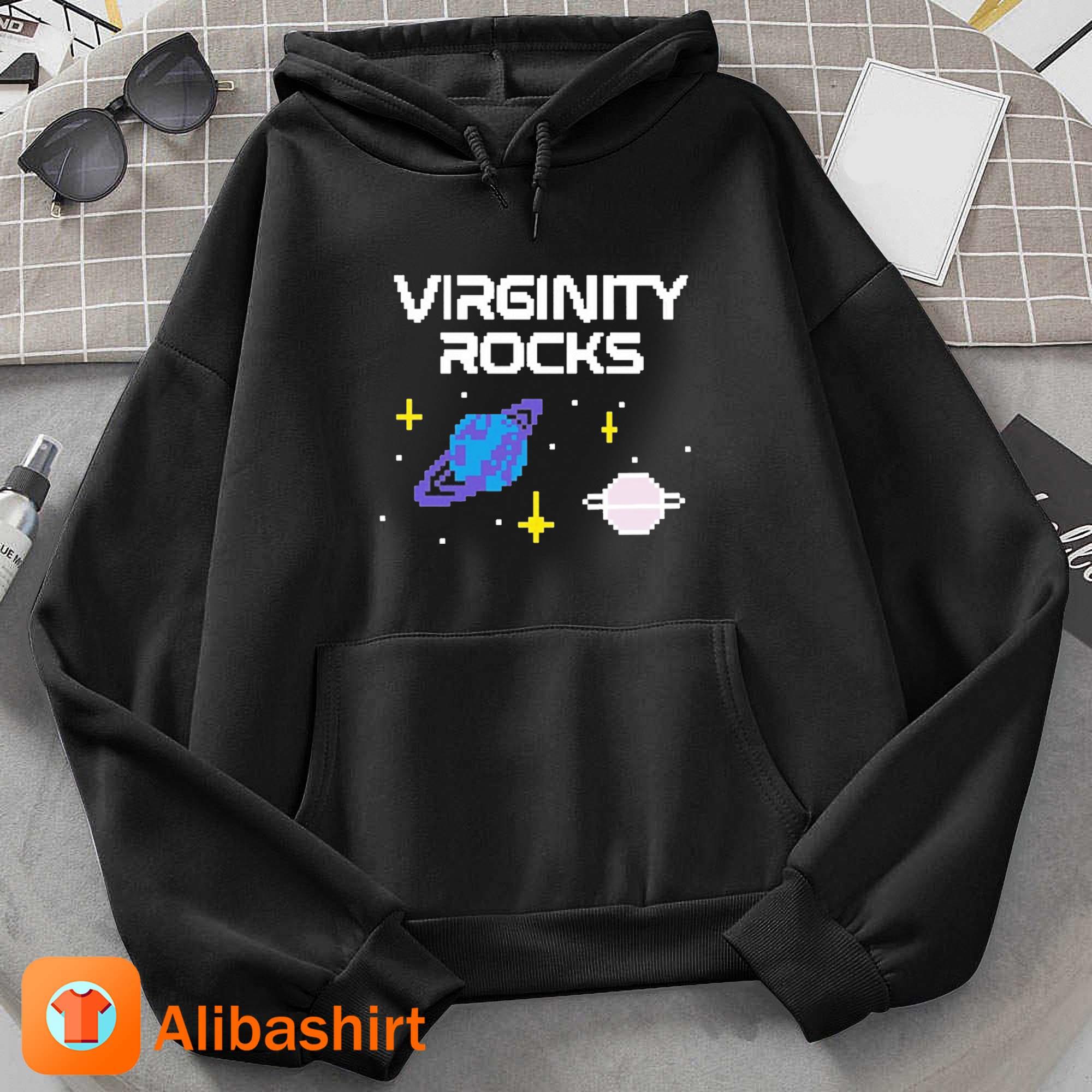 Virginity Rocks Pixel Space T-Shirt Hoodie