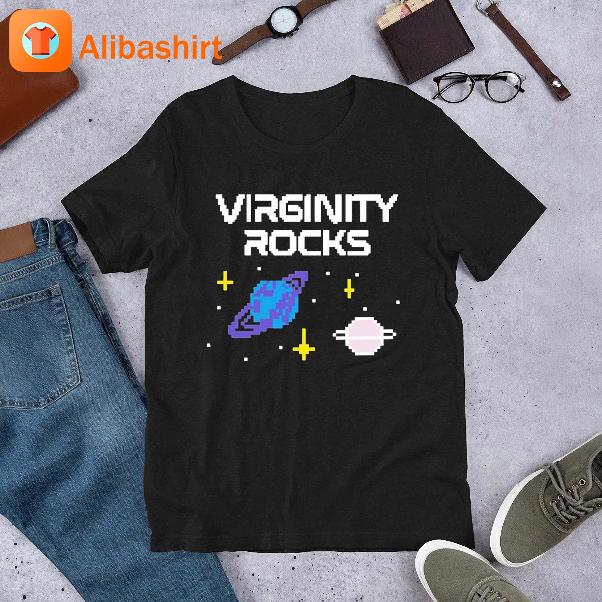 Virginity Rocks Pixel Space T-Shirt