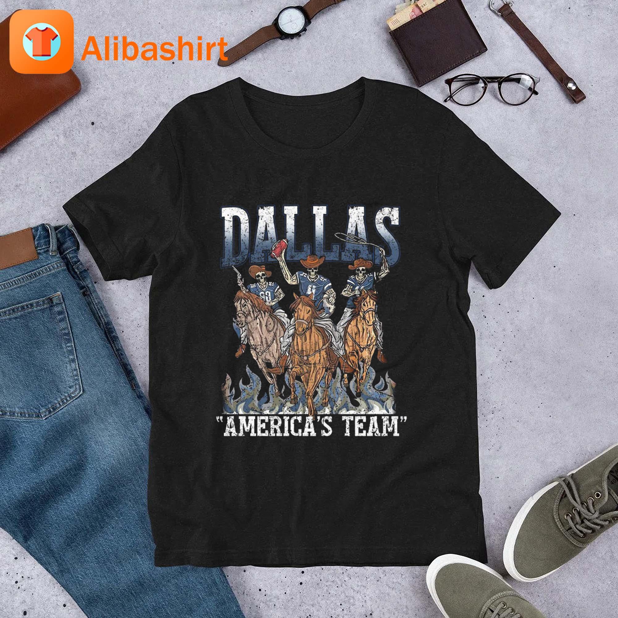 Dallas Cowboys America's Team Skeleton Shirt, Warren Lotas Classic