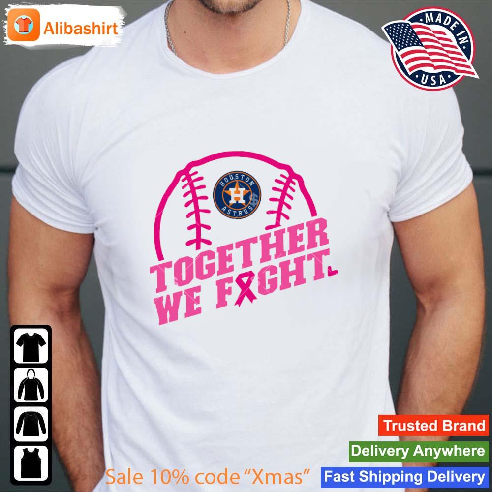 Mlb Houston Astros Baseball Team Pink Ribbon Together We Fight 2023 T Shirt