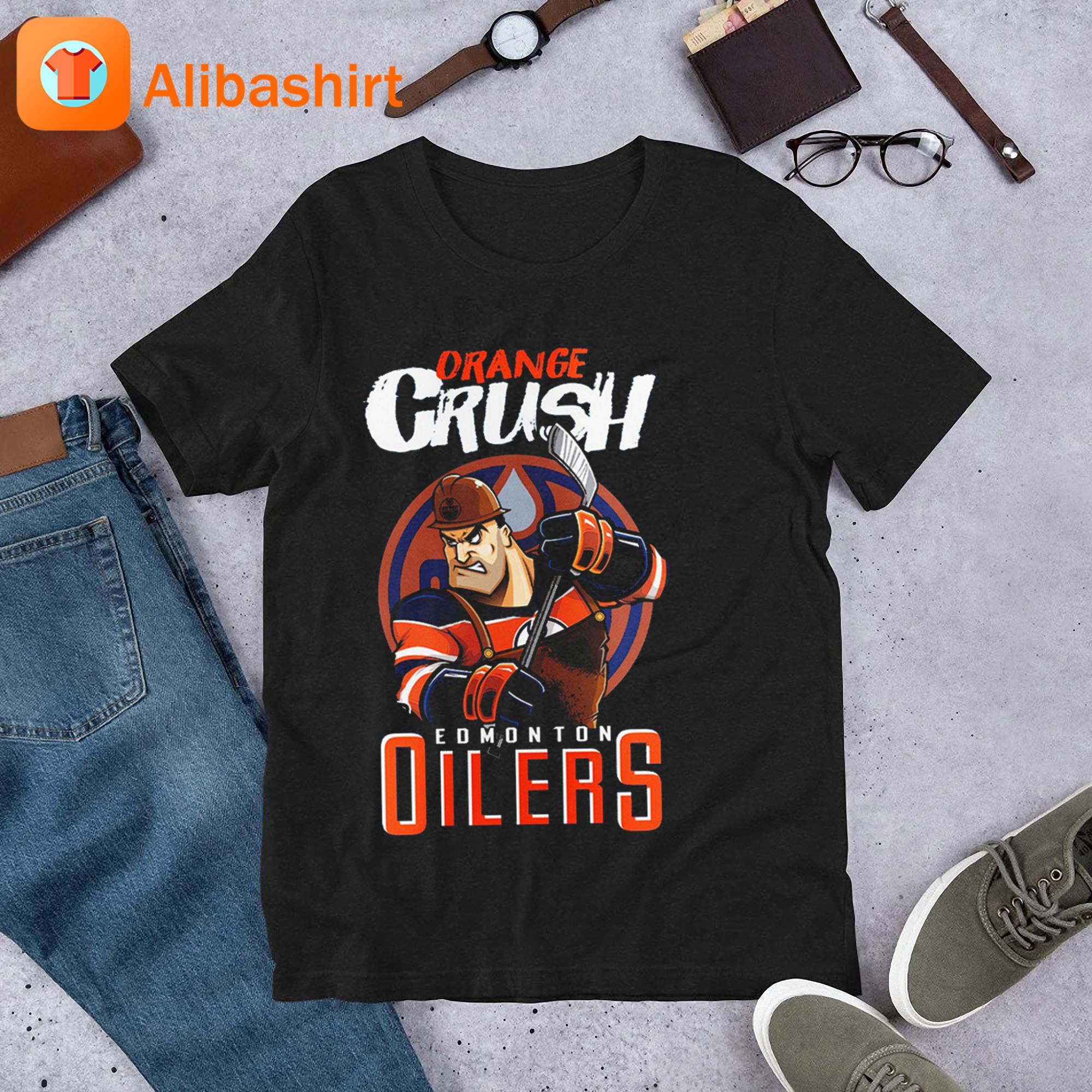 Edmonton Oilers Orange Crush Personalized Baseball Jersey - Growkoc