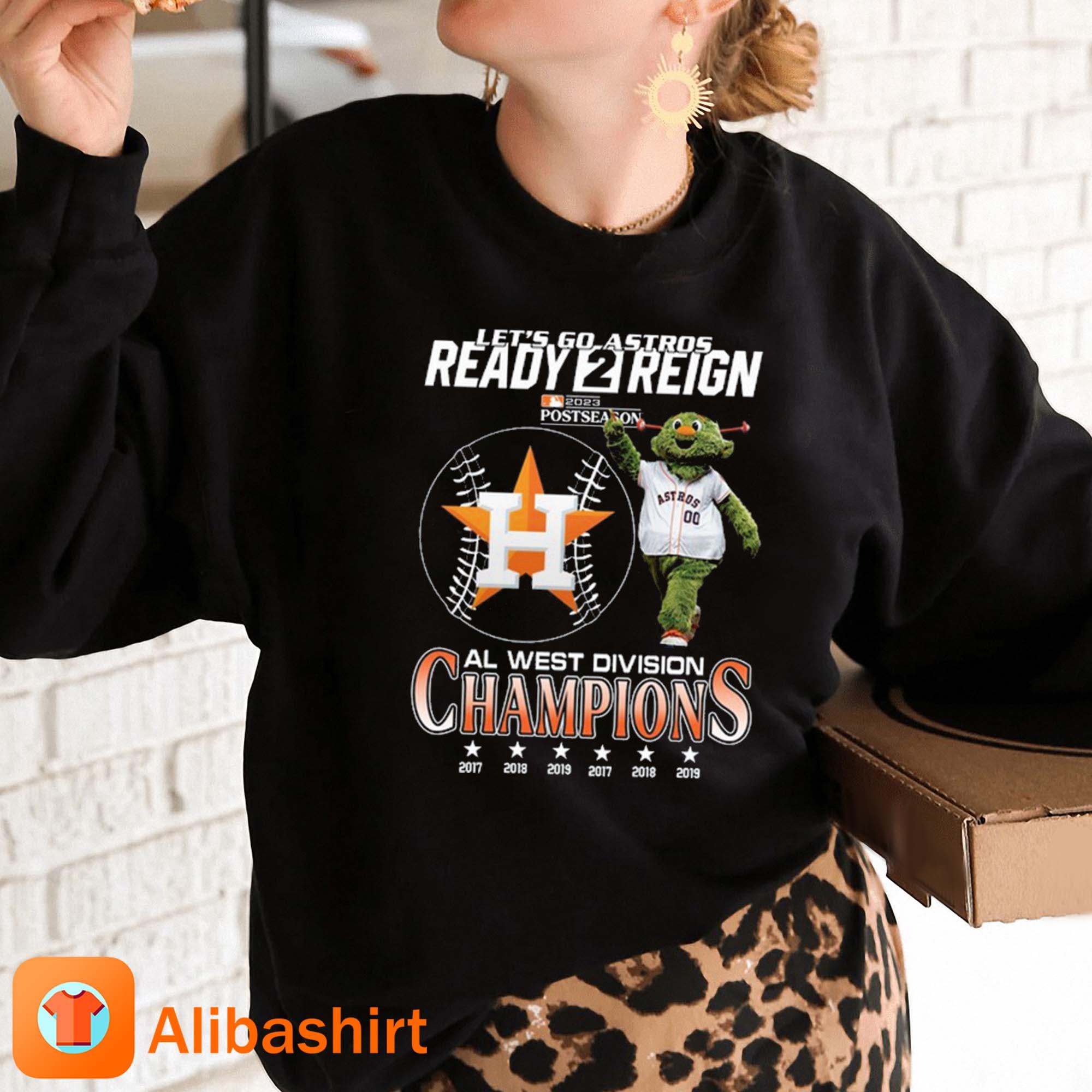 Houston Astros Al West Division Champions 2023 mascots shirt, hoodie,  sweater, long sleeve and tank top