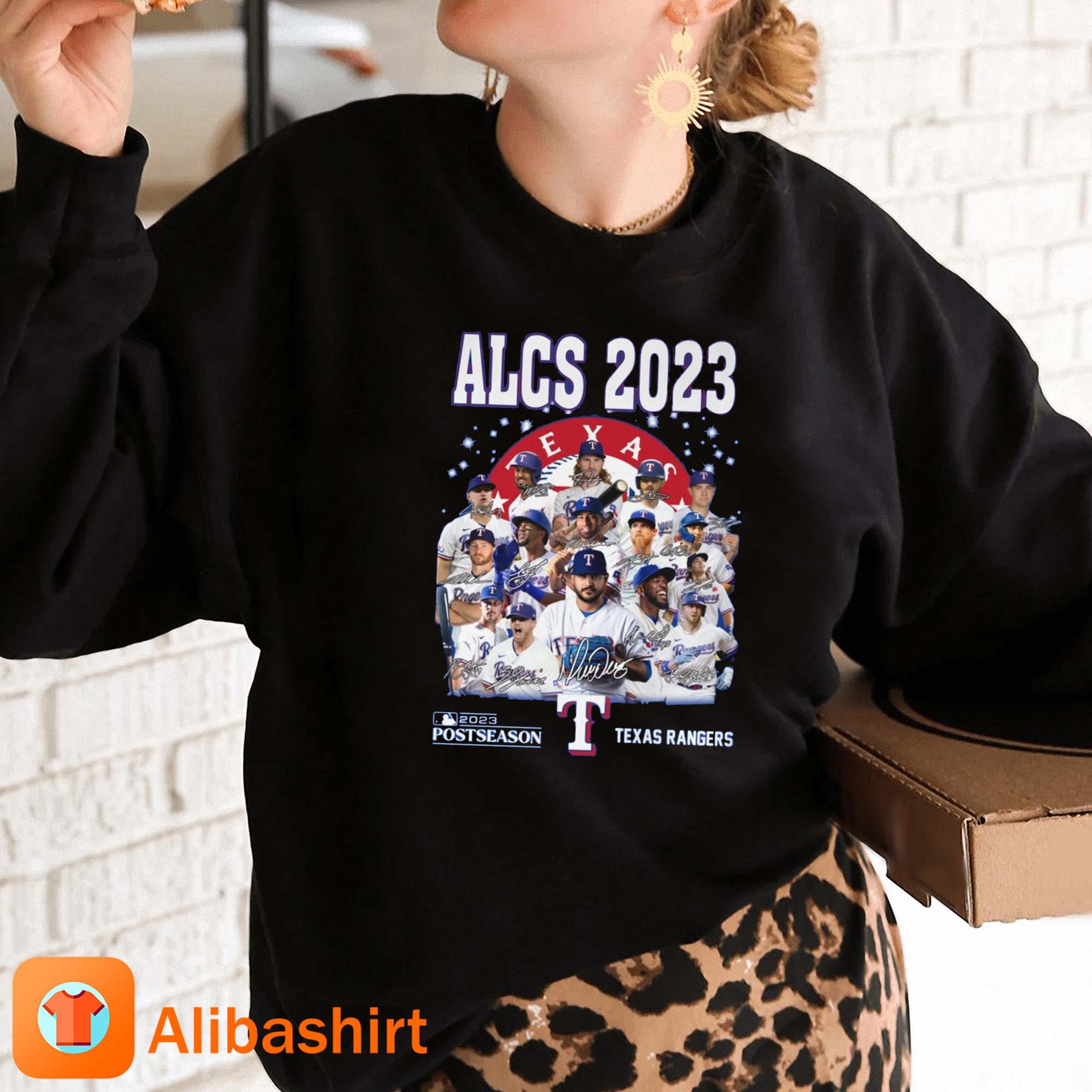 ALCS 2023 Texas Rangers Postseason Signatures Shirt - ColorfulTeesOutlet