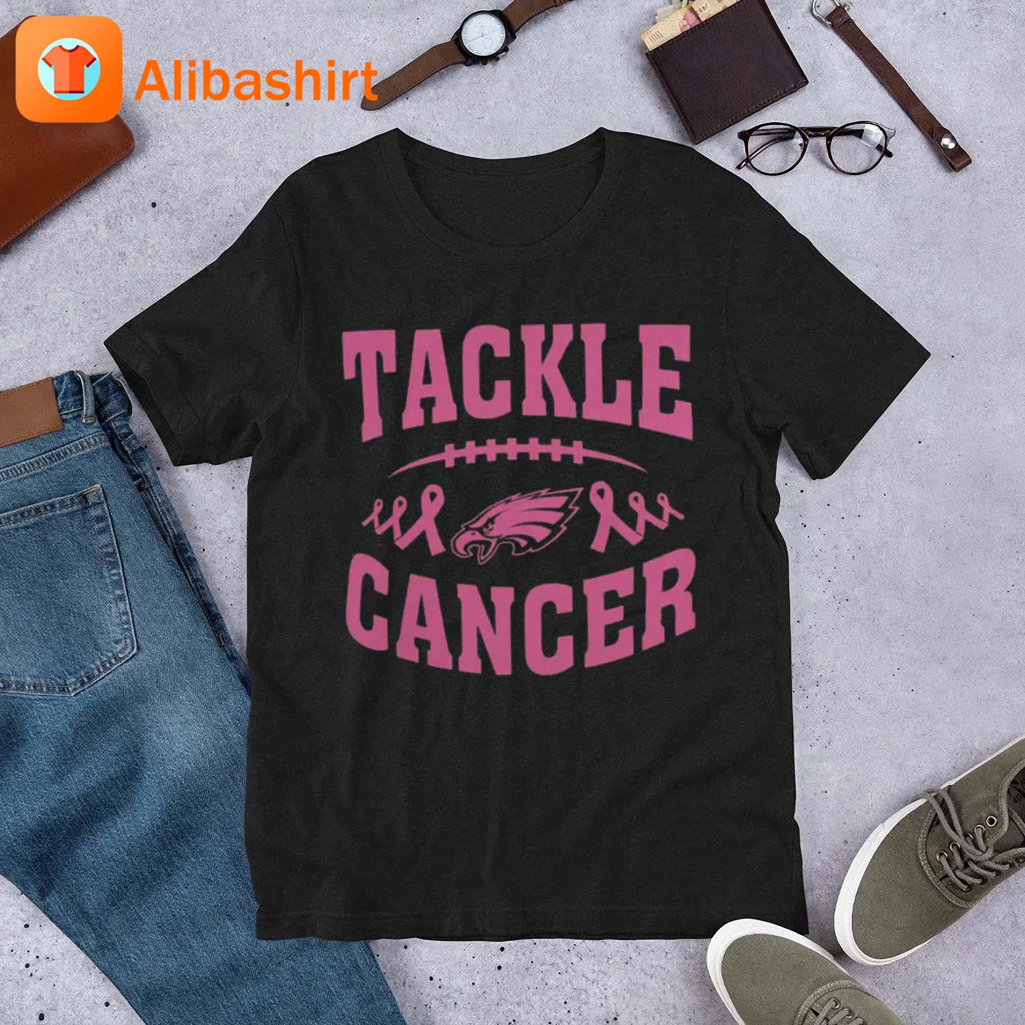 Official nFL intercept cancer philadelphia eagles crucial catch breast  cancer T-shirts, hoodie, tank top, sweater and long sleeve t-shirt