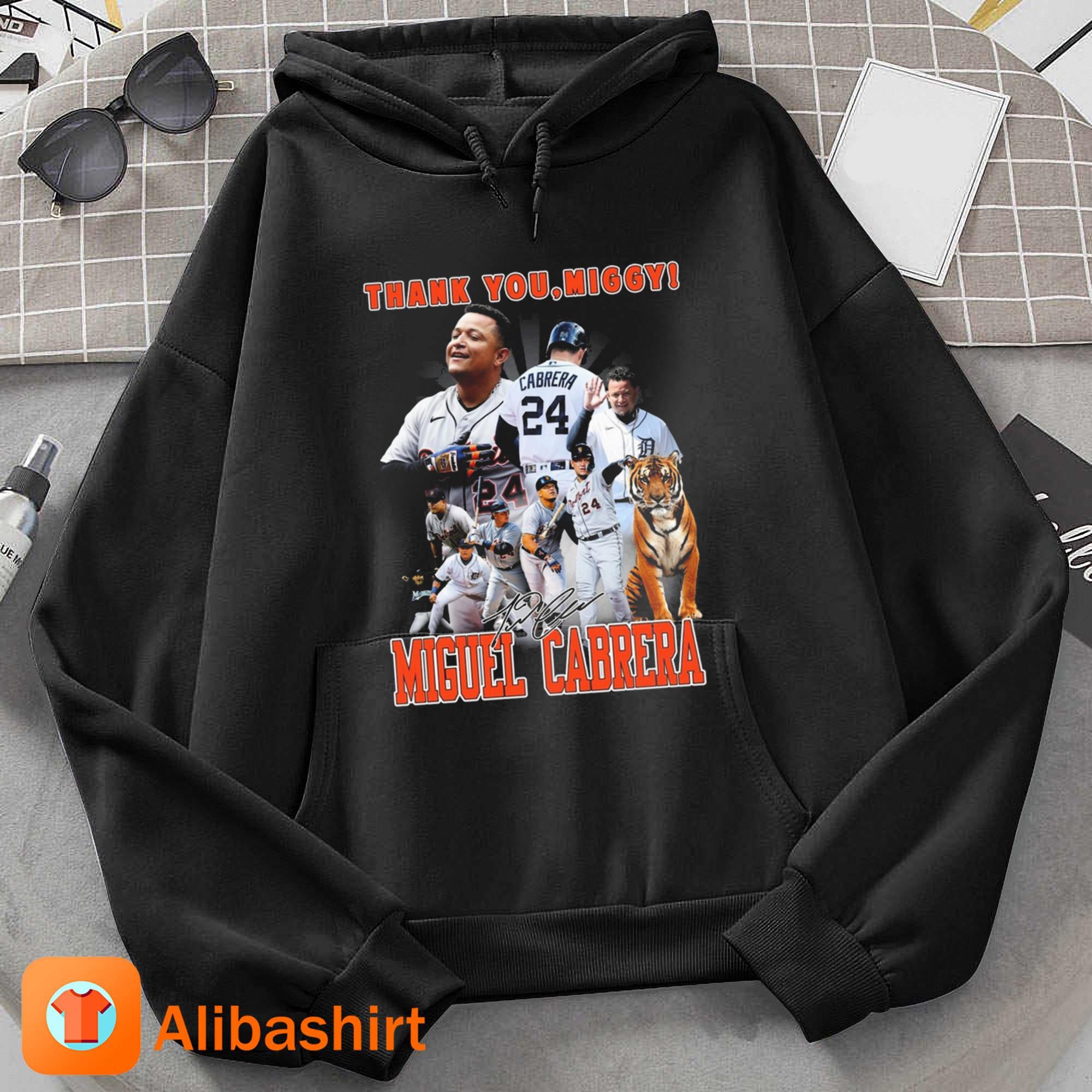 Miguel Cabrera Detroit Tigers thank you miggy signature shirt, hoodie,  sweater, long sleeve and tank top